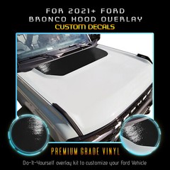 For 2021+ Ford Bronco Hood Graphic Overlay Decal – Gloss Vinyl