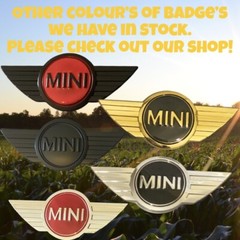 Mini Cooper S Badge Front Boot Bonnet Matt Black/Gloss Red Metal Emblem
