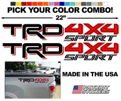 Pair (2) 22″ TRD 4×4 Sport Stickers Decals, Fits Toyota Tundra, Tacoma, 4Runner