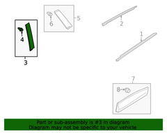 Genuine Mazda Door Applique KB7W-50-M40B
