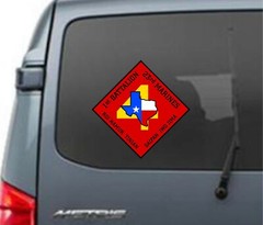 1ST BN 23RD MARINES  Window Sticker 4″ H x 4″ W  LAMINATED 