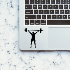 weight lifting bar|Vinyl Sticker |Decal for Window|Laptop|Any smooth surface