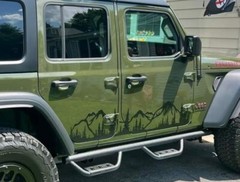 COMPATIBLE WITH JEEP WRANGLER GLADIATOR DOOR MOUNTAIN GRAPHICS VINYL Both Sides