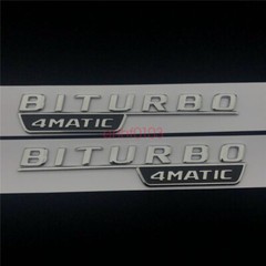 2018 E43 + AMG + BITURBO 4 MATIC Trunk Emblem Badge Sticker for Mercedes Benz