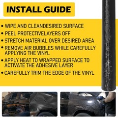 Premium Forged Fiber Carbon Vinyl Film Wrap Roll High Gloss Black Sticker Decal