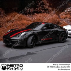 3M 2080 Gloss Black Metallic Vinyl Vehicle Car Wrap Decal Film Sheet Roll | G212