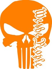 Punisher Skull We the People Patriotic Vinyl Decal Multiple Colors and Sizes