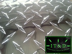 24″ x 36″ 3003 Aluminum Diamond Plate 16 Gauge Tread Brite Chrome High Polish