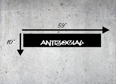 Antisocial Banner For Windshield – For Car, Truck, SUV – Waterproof Vinyl Vehicl