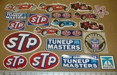 1960s 1970s STP Indy 500 Automotive drag Racing Decal stickers lot x20 VTG NOS