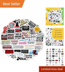 100 Unique Sarcastic Vinyl Stickers – Waterproof Decals for Personal Expression