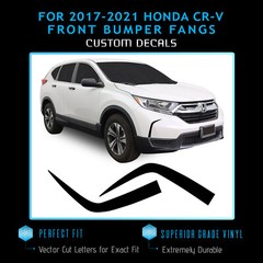 For 2017-2021 Honda CR-V Front Bumper Fangs Graphic Decal – Flat Matte Vinyl