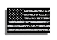 3 x 5 Distressed Black Gray Grunge American Flag Sticker USA Car Decal Subdued