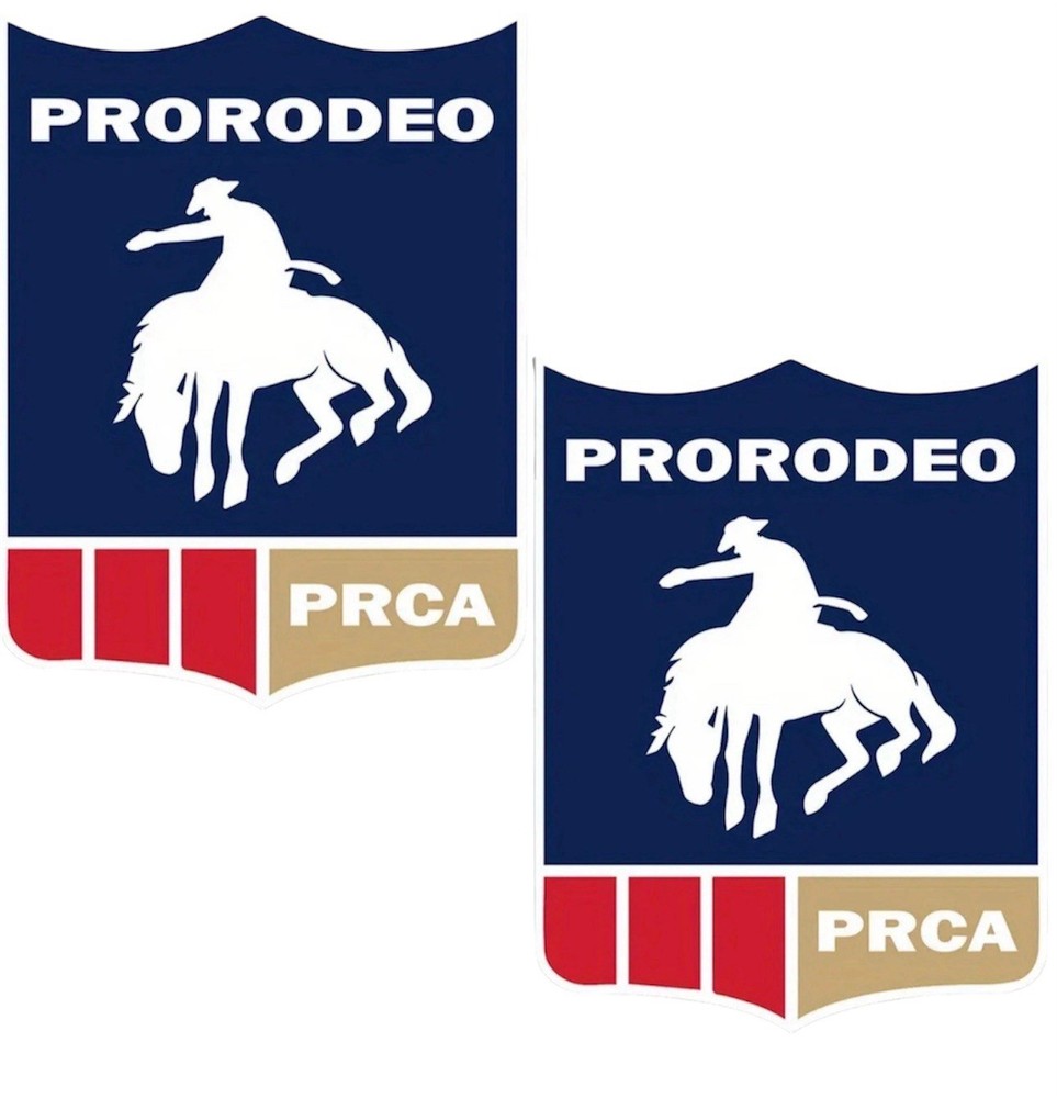 2 PACK Professional Rodeo Cowboy ProRodeo PRCA 5.5” Inch Vinyl Sticker Decal Set