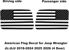 Rear Window American Flag Decal Compatible with Jeep Wrangler JL JLU 2018-202…
