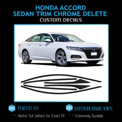 For 2018-2020 Honda Accord Trim Chrome Delete Overlay Vinyl Kit – Chrome Mirror