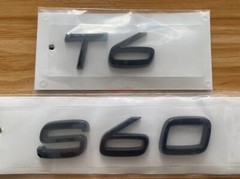 Matte Black S60 T6 Number Trunk Letters Badge Emblems Sticker For Volvo S60