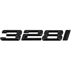 328i Gloss Black Rear Trunk Emblem Badge for BMW 328i Decal Numbers Letters