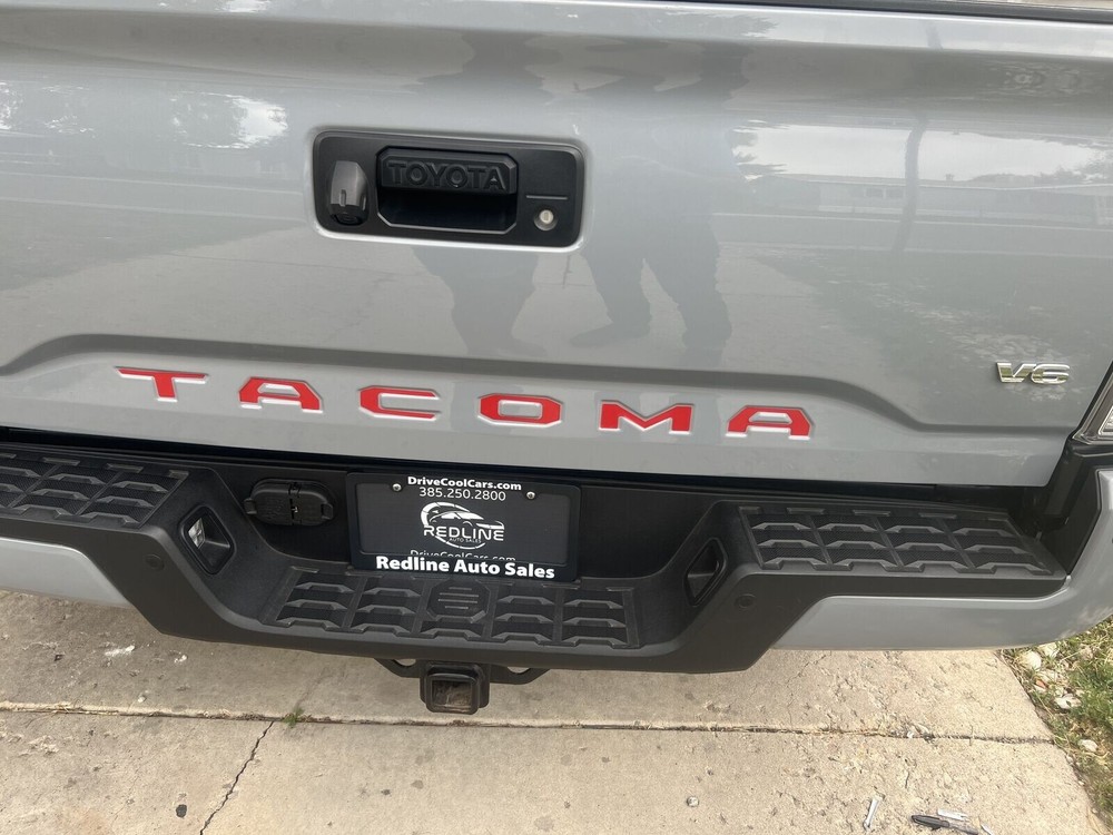 RED Tailgate Insert Letters Decal Vinyl Stickers for Toyota Tacoma 2016-2023