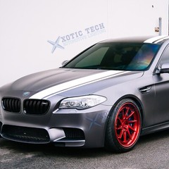 13.41 FT White Vinyl Car Exterior Dual Strips Full Body Stickers Decor For BMW