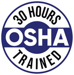 30 Hours OSHA Trained (1 Pack) Hard Hat Printed Sticker (size: 2″ color: BLU/W)