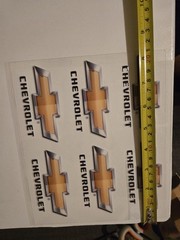 Chevrolet Emblem Decal 6 Pcs in 1 8.5×7 Sheet uv stickers sticks to almost anyt