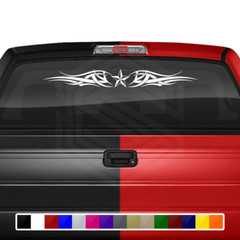 126-01 NAUTICAL STAR Windshield Decal Window Sticker Vinyl Graphic Tribal Star