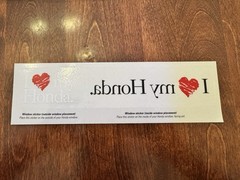 OEM “I Love My Honda” Static Cling Window Sticker Combo Authentic Limited Rare!