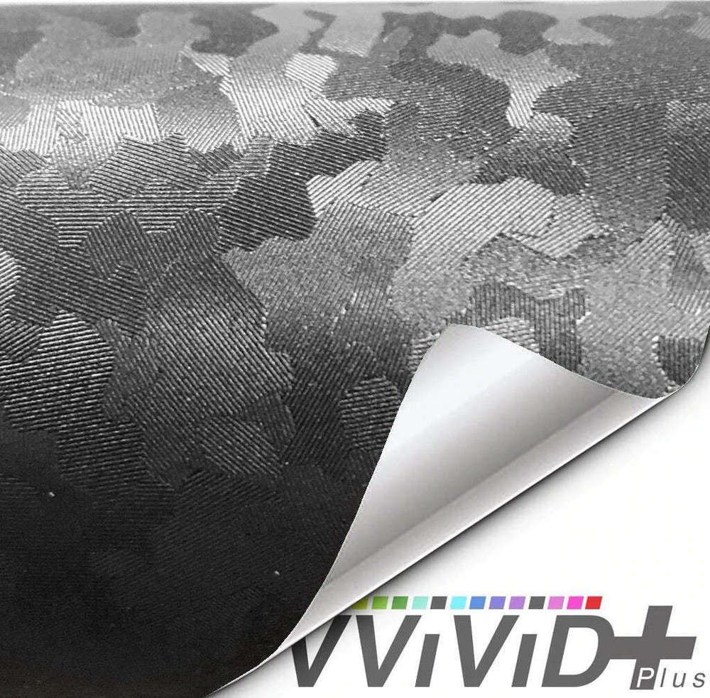 VVivid 2022 VVivid+ Black Stealth Micro Camo Vinyl Car Wrap Film | V503