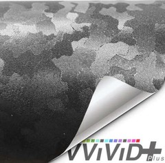 VVivid 2022 VVivid+ Black Stealth Micro Camo Vinyl Car Wrap Film | V503