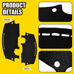 Anti-glare Dashboard Cover Pat Dash Mat For Volkswagen Beetle 1998-10 Black 1-5X