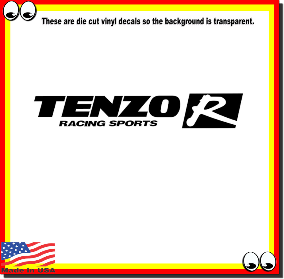 Tenzo R Racing Sports Vinyl Decal Logo JDM Performance Wheels Parts Accessories