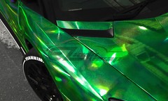 Holographic Glitter Emerald Green Rainbow Chrome Vinyl Wrap Sticker Decal Sheet