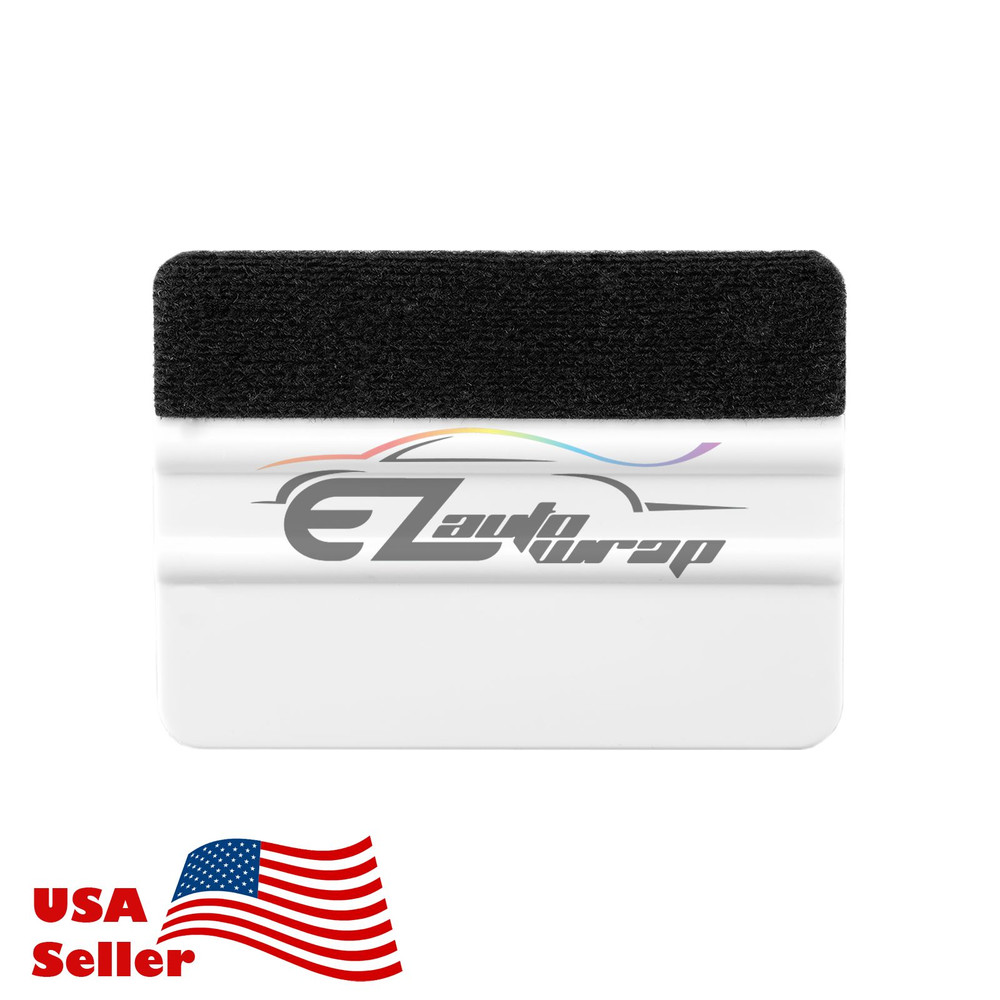 4″ Felt Edge White Squeegee Scraper Vinyl Wrap Decal Sticker Application Tool