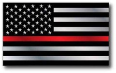 Red Lives Matter Firefighter American Thin Red Line USA Flag Decal Sticker