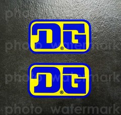 2pc DG Motocross Blue/Yellow stickers decals graphic YZ KX AHRMA MX RC PICK size