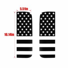 Black Side Small Window US Flag Decal Sticker For Jeep Wrangler JL JT Parts