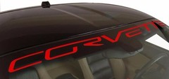 Chevy Corvette Windshield Vinyl Decal Sticker RED