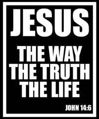 5×5 inch Jesus Way Truth Life Sticker (bumper christian faith decal john 14:6)