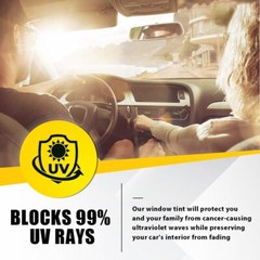 60×12” Window Tint Windshield Sun Visor Vinyl Decal Strip Sticker Matte Black