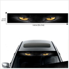 Car Front Windshield Sticker Sunshade Decal Yellow Eye Leopard Trim 130cm*21cm