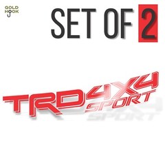 TRD 4×4 Sport Decal Toyota Tacoma Tundra Red Matte Replacement 2016-2023 Set 2