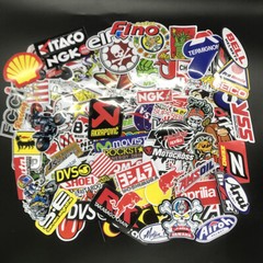120Pcs Mixed JDM Stickers Motocross Motorcycle Car ATV Racing Bike Helmet Decals