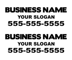 2 Custom Business Decals Stickers Landscaping Job Trailer Truck Carpet Cleaning