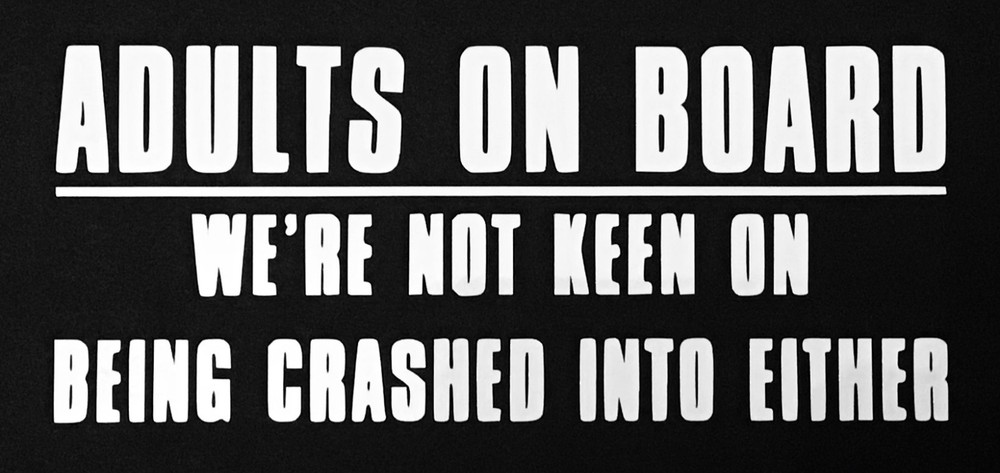 Adults On Board vinyl decal car truck laptop funny sticker sayings 7 inch New