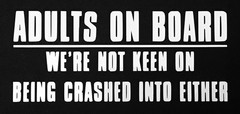 Adults On Board vinyl decal car truck laptop funny sticker sayings 7 inch New