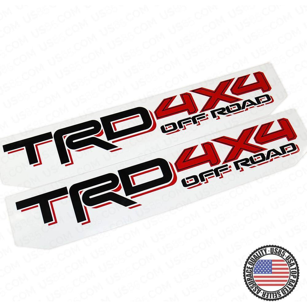 2x 3D TRD 4×4 Off Road Sport Back Pickup Bed Truck Logo Sticker Decal Decoration
