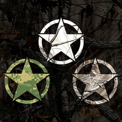 Camouflage Military Star Sticker – Army Star Decal