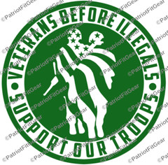 Veterans Before Illegals,Support Our Troops,Military,We The People,Vinyl Decal