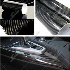 7D Car Vehicle Accessories Interior Panel Black Carbon Fiber Vinyl Wrap Sticker